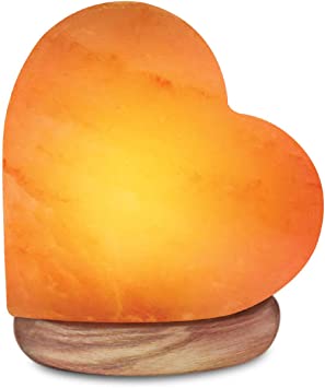 Himalayan Salt Night Light Heart Shaped Wall Plug in Lamp