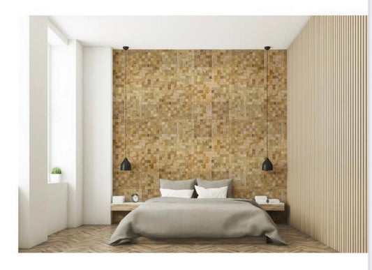 Mosaic 3D Wood Wall Panel - Pine (Set of 4 or 12)