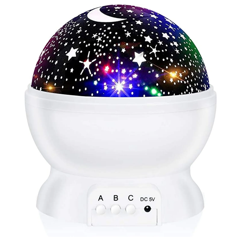 Night Light For Kids, Star Night Light, 360 Degree Rotation 4 LED Bulbs 12 Light Color Changing With USB Cable