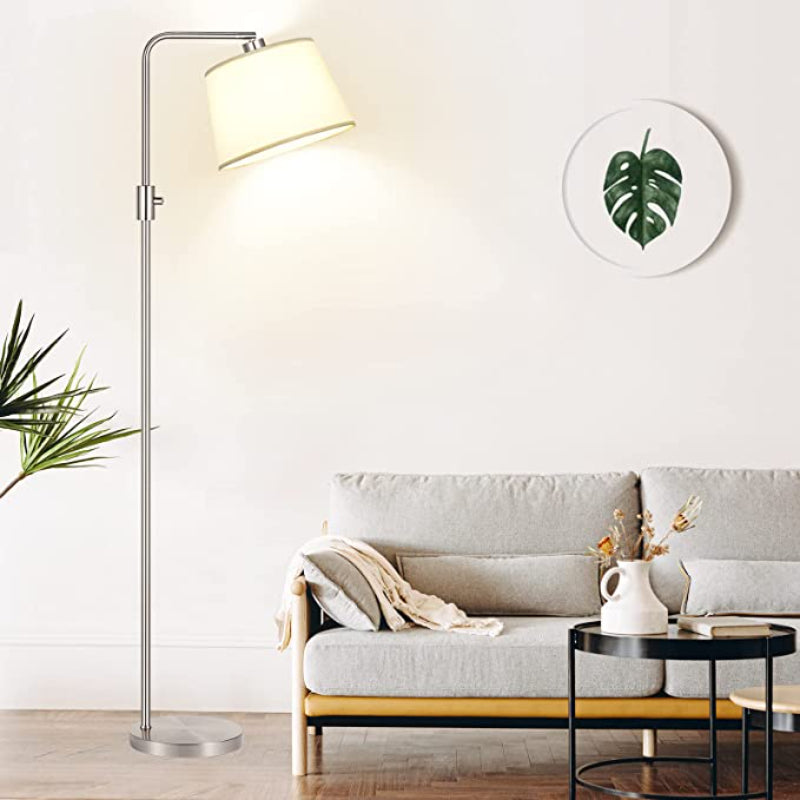 Dimmable Floor Lamp, 1000 Lumens LED Edison Bulb Included, Arc Floor Lamps For Living Room Modern Standing Lamp With Shade, Tall Lamps For Living Room Bedroom Office Dining Room