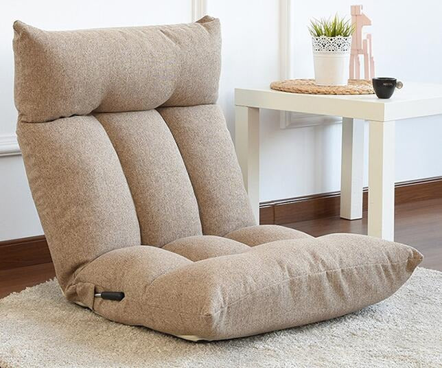 Adjustable Backrest and Headrest Folding floor chair seating