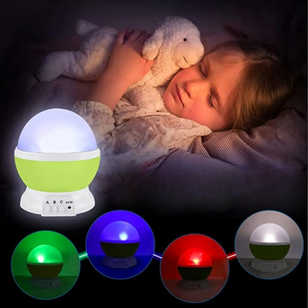 Night Light For Kids, Star Night Light, 360 Degree Rotation 4 LED Bulbs 12 Light Color Changing With USB Cable