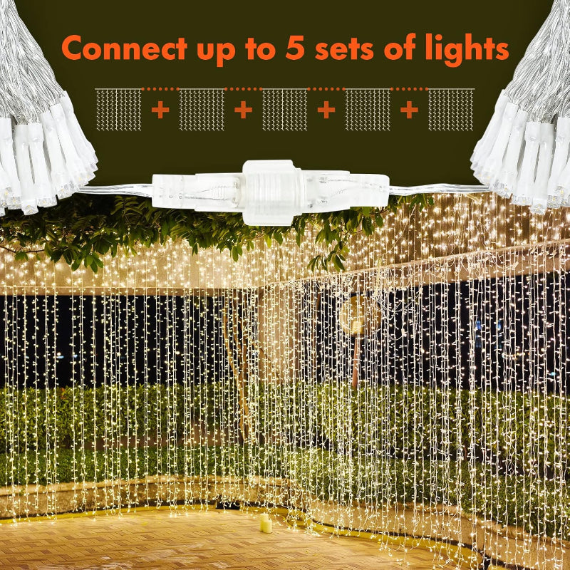 Curtain String Lights With Modes And Waterproof Design