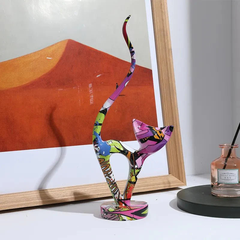 Kitty Cat Graffiti Sculpture