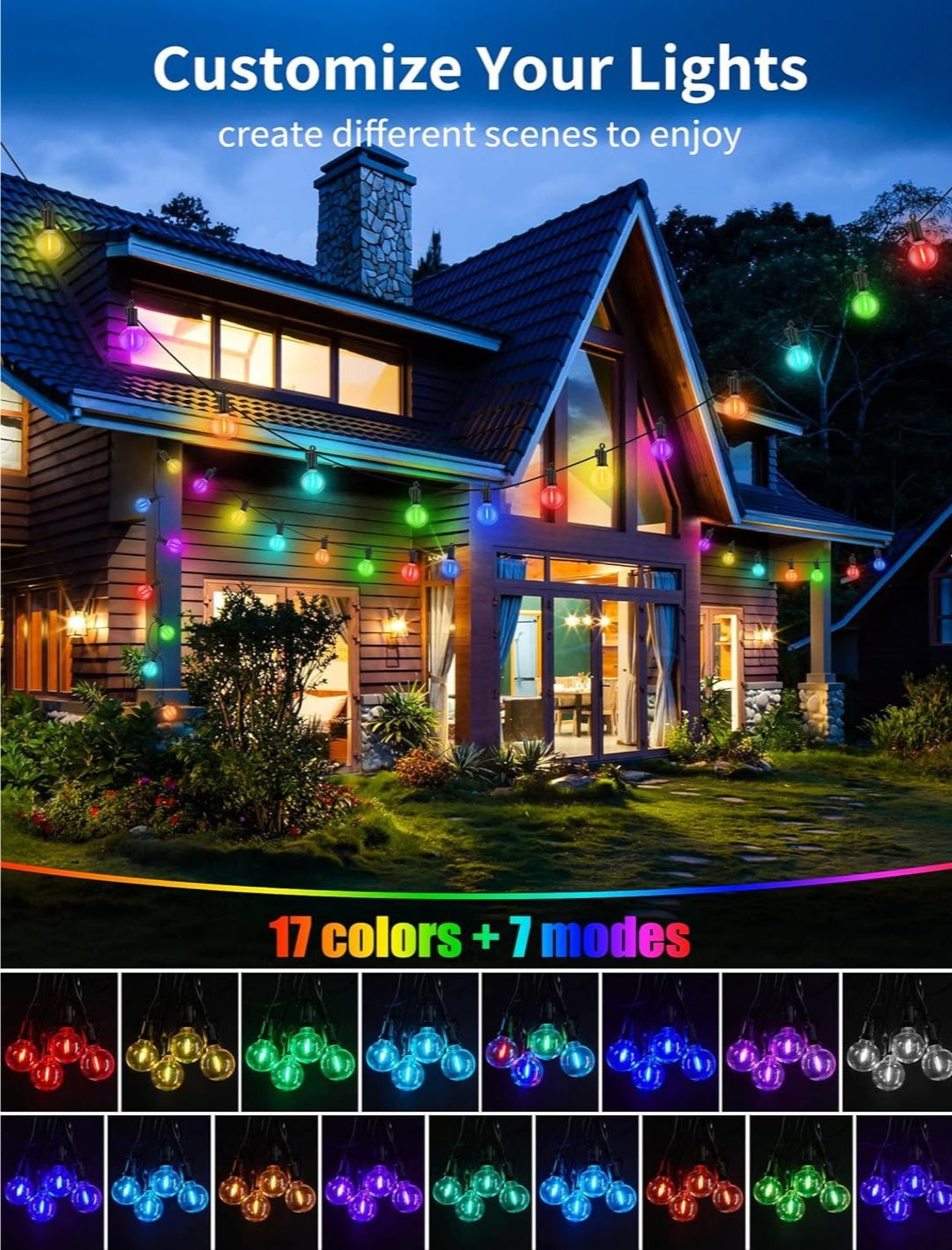 LED Outdoor String Waterproof Patio Lighting