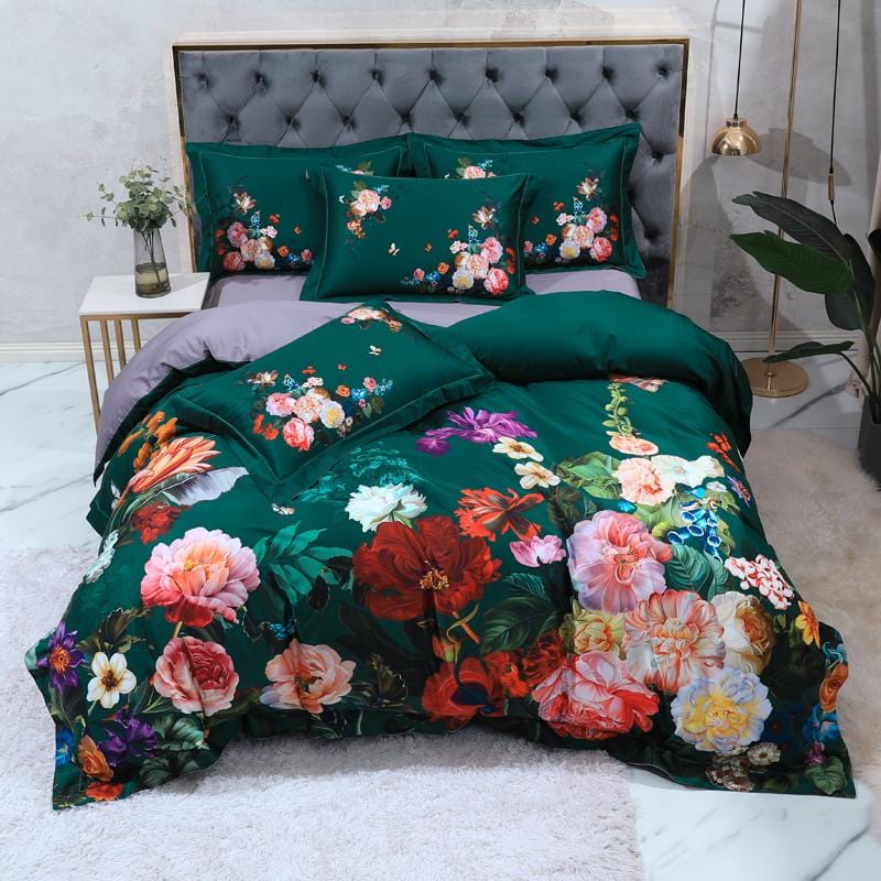 Emerald Green Duvet Cover Set (Egyptian Cotton)