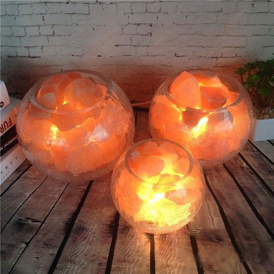 Himalayan Stone Crystal Night Stand Salt Lamp USB