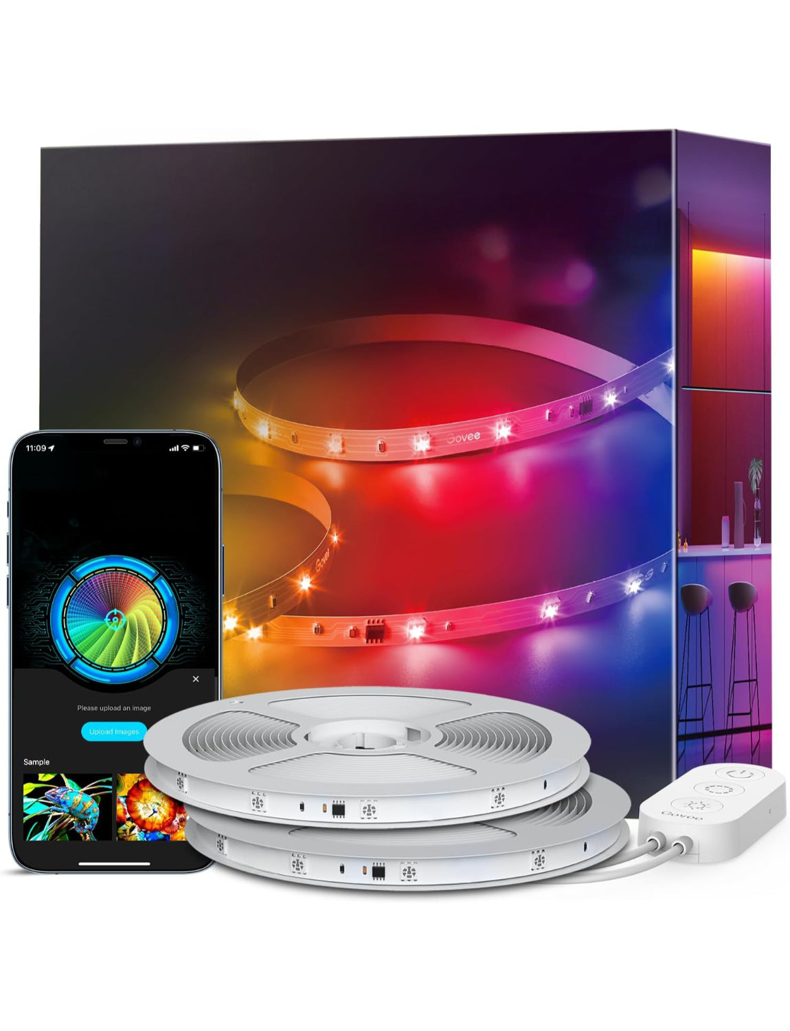 Smart LED Strip Lights With Bluetooth App Control And Music Sync