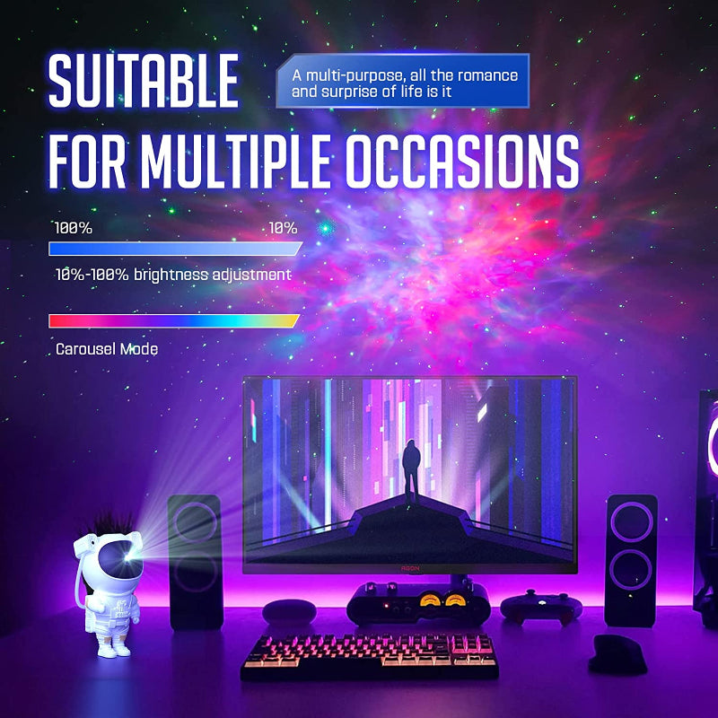 Star Projector Galaxy Night Light - Astronaut Space Projector, Starry Nebula Ceiling LED Lamp With Timer And Remote, Kids Room Decor Aesthetic, Gifts For Christmas, Birthdays, Valentine's Day