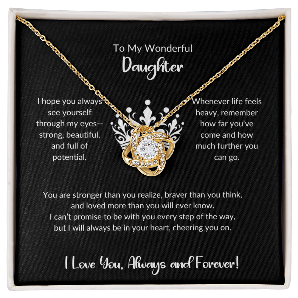 To My Daughter β Love Knot Necklace π