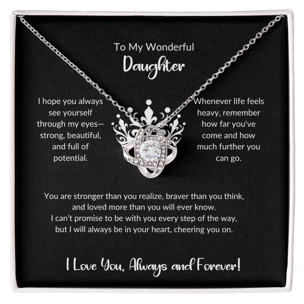 To My Daughter β Love Knot Necklace π