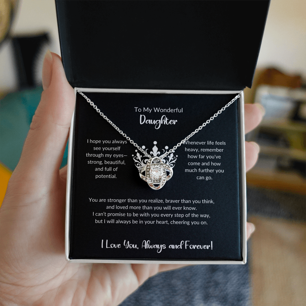 To My Daughter β Love Knot Necklace π