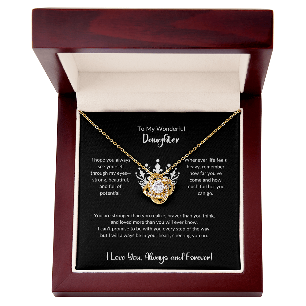 To My Daughter β Love Knot Necklace π