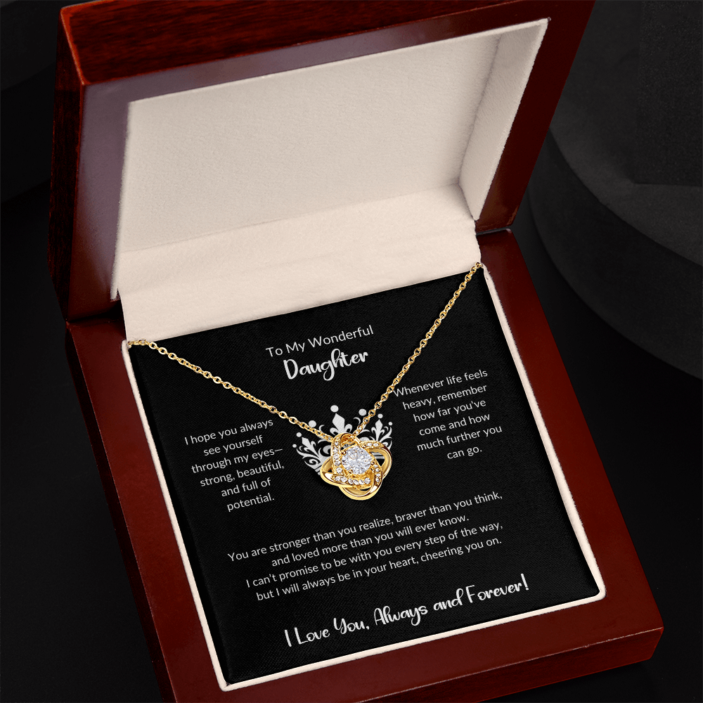 To My Daughter β Love Knot Necklace π