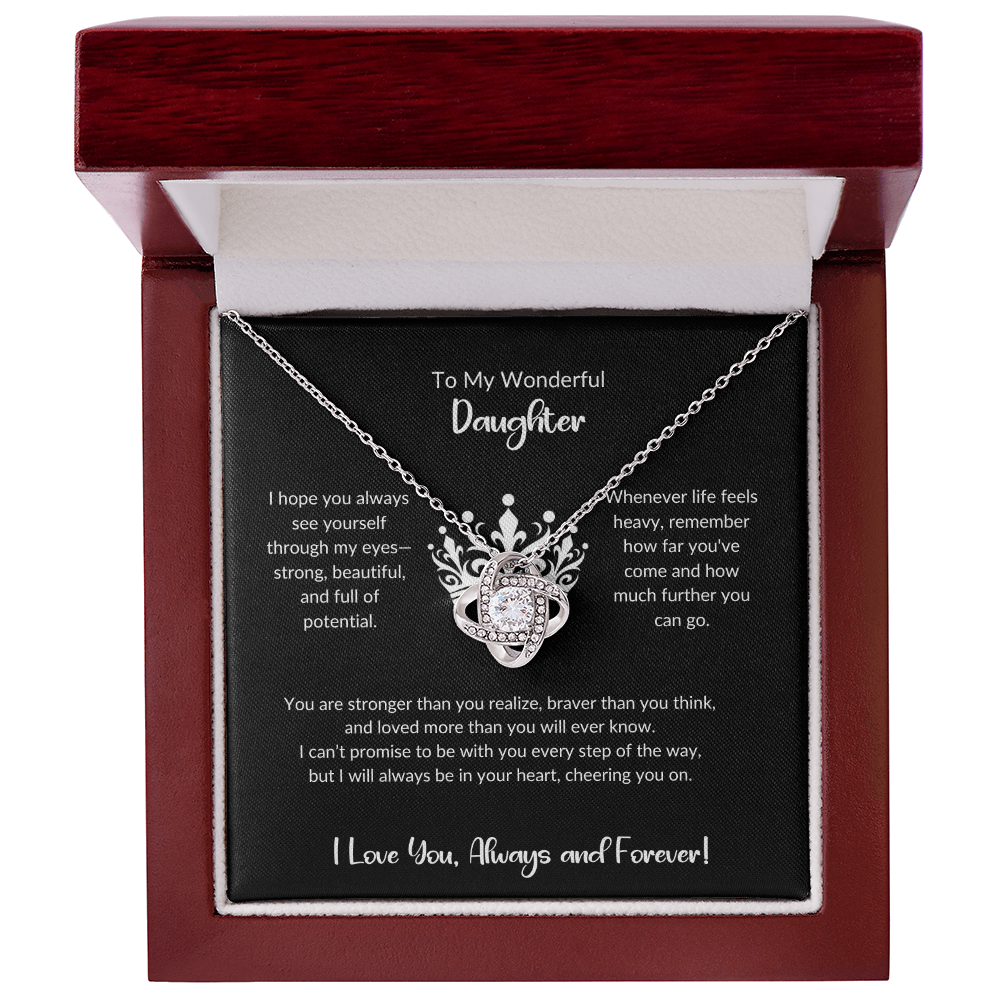 To My Daughter β Love Knot Necklace π