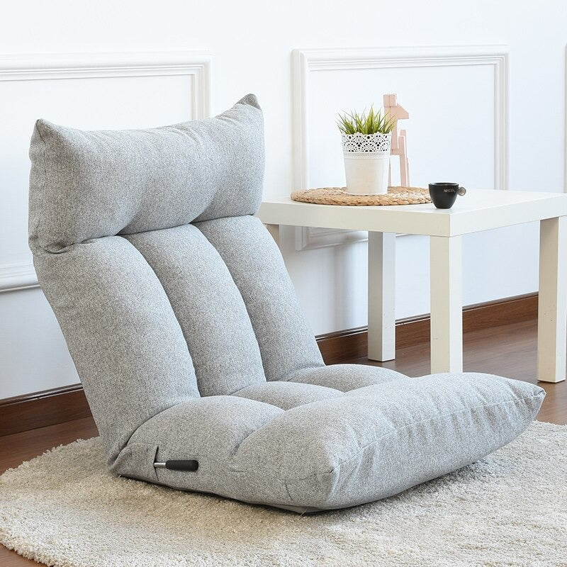 Adjustable Backrest and Headrest Folding floor chair seating