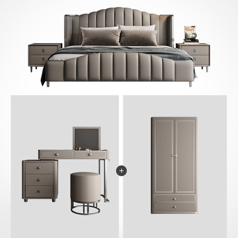 Royal Industrial Upholstered Bed Frame