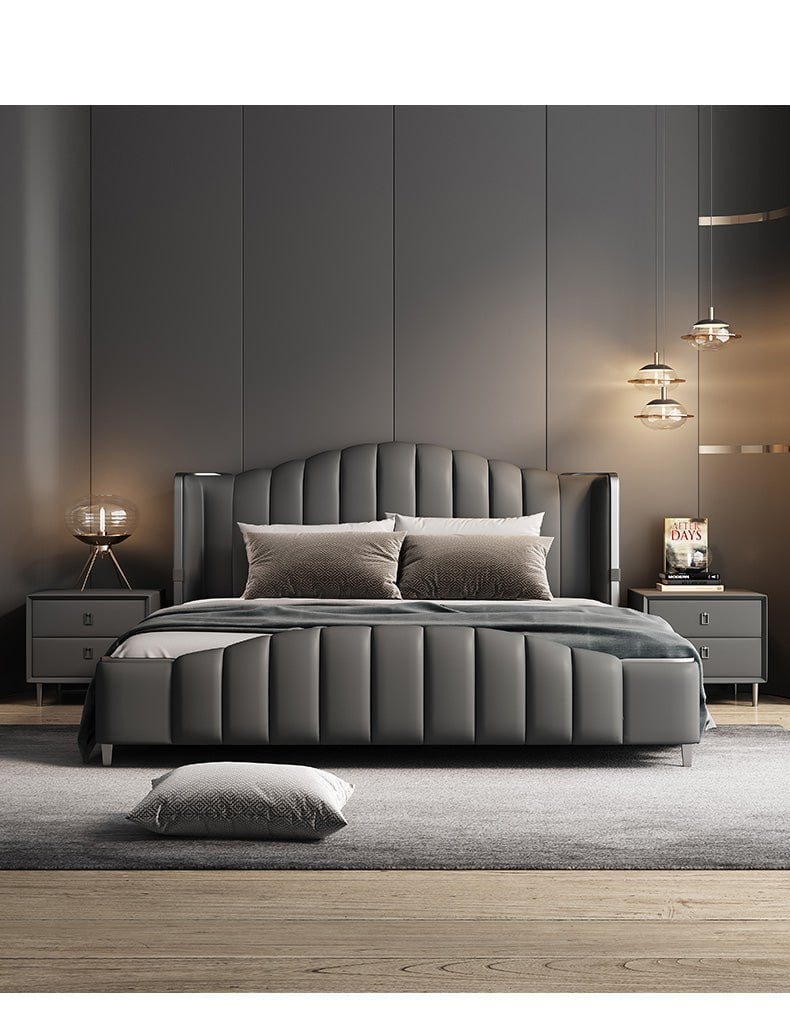 Royal Industrial Upholstered Bed Frame