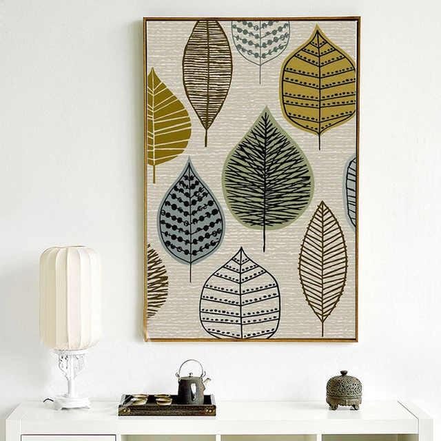 Patterns en Leaf Stretched Canvas
