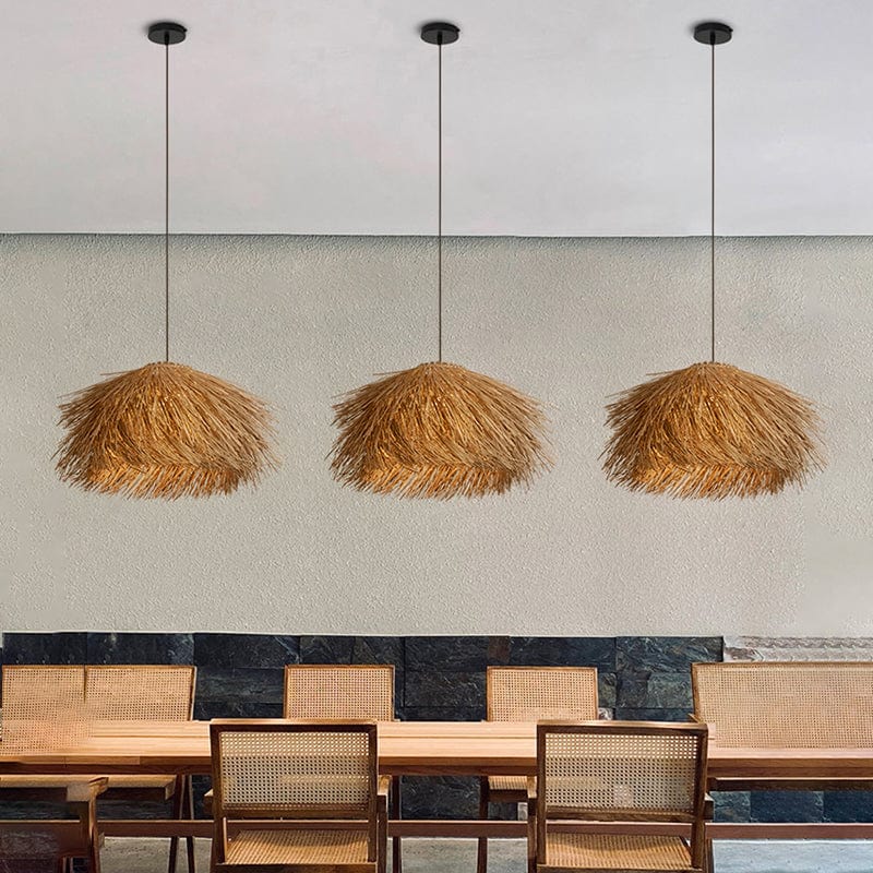 Japanese Woven Straw Pendant