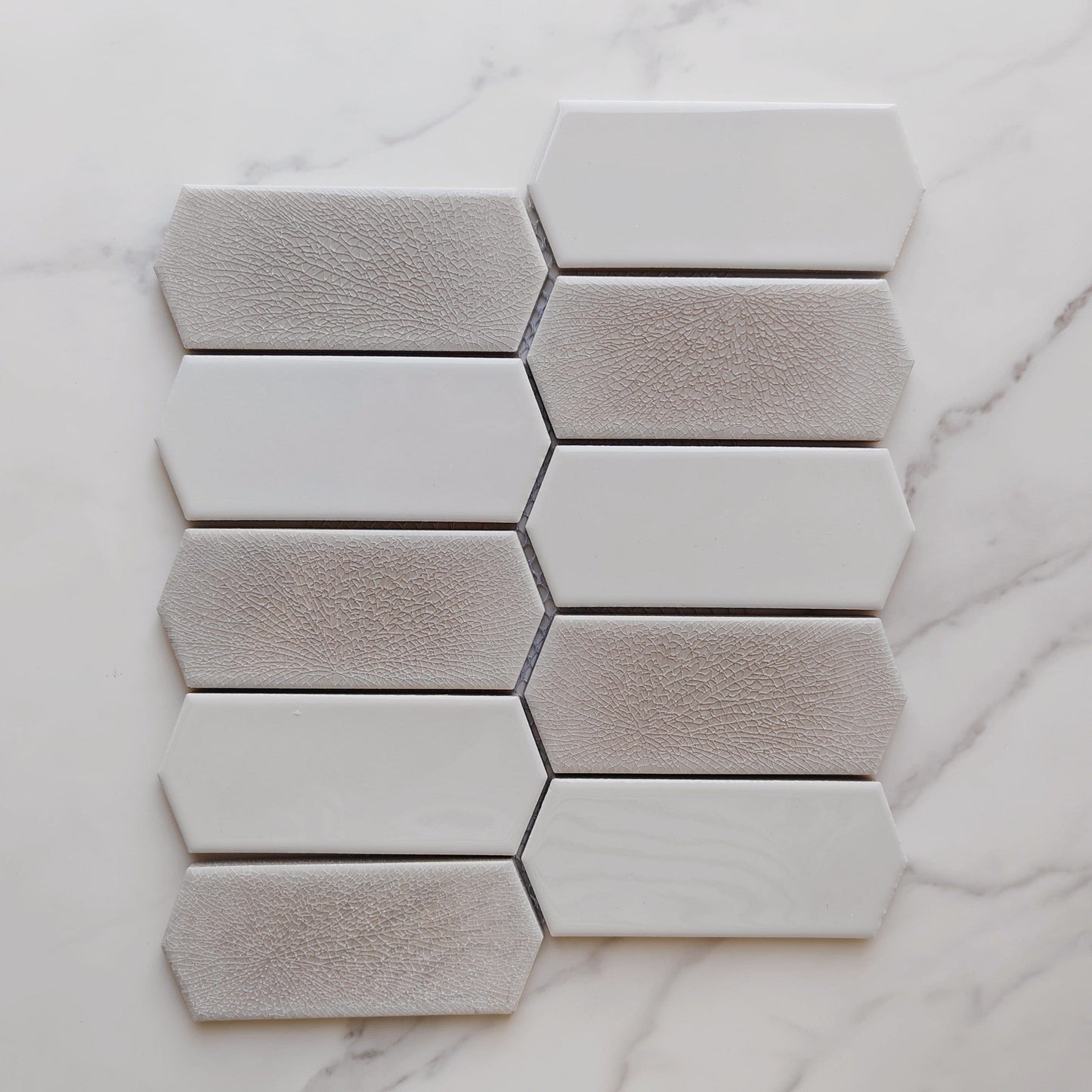 Ice Beige Hexagon Mosaic Tile