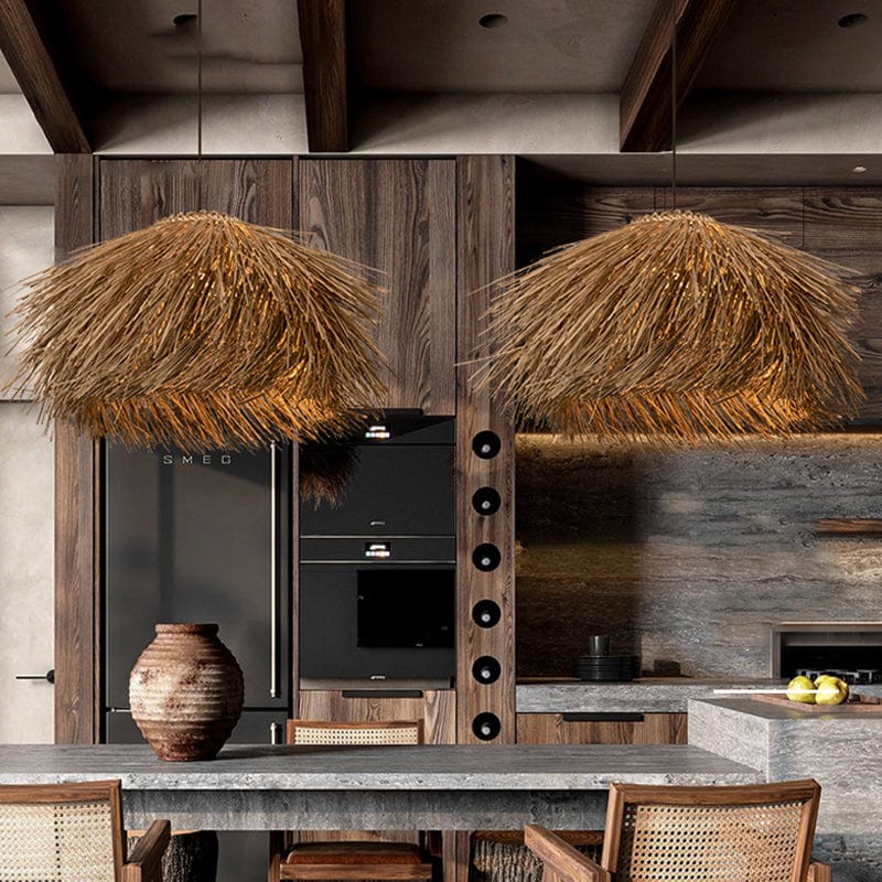 Japanese Woven Straw Pendant