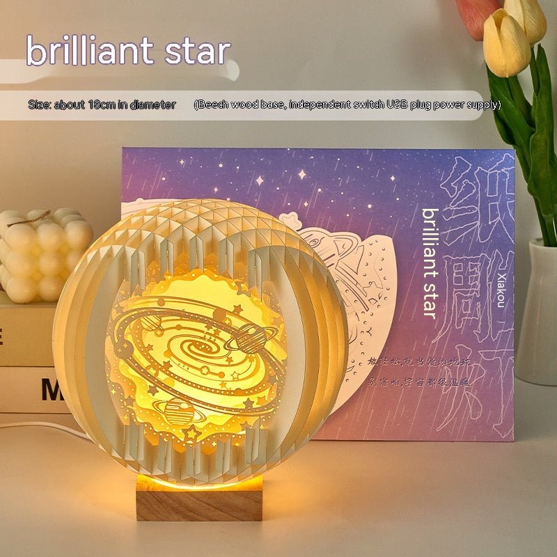 Paper Carving Creative 3D Small Night Lamp Creative Home Decor