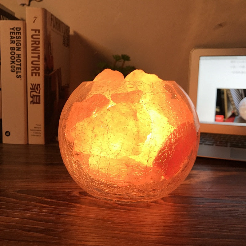 Himalayan Stone Crystal Night Stand Salt Lamp USB