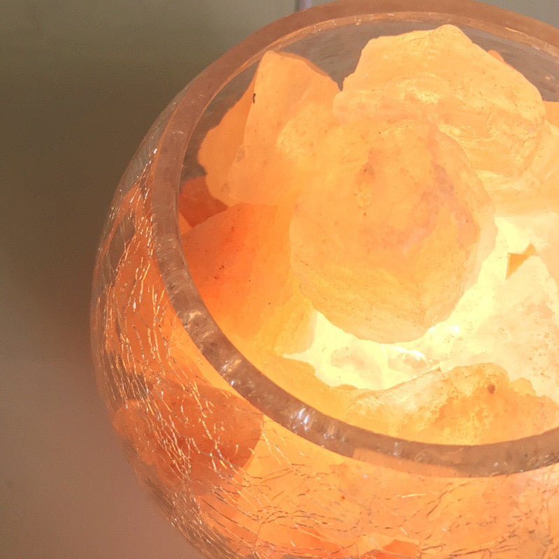 Himalayan Stone Crystal Night Stand Salt Lamp USB