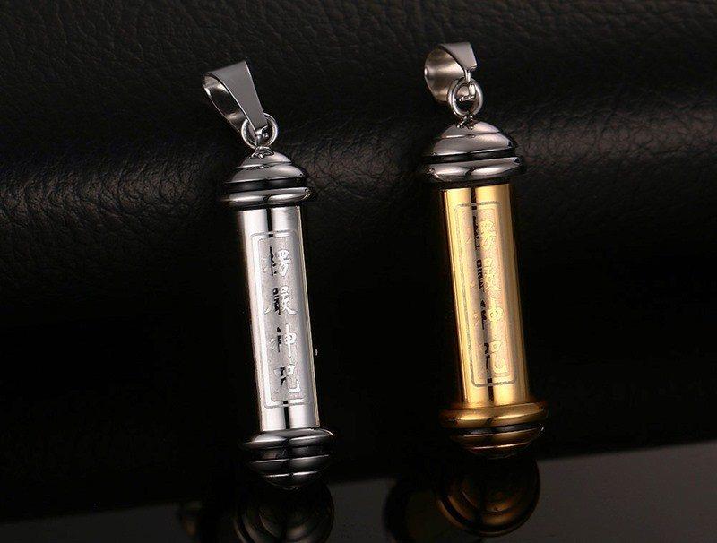GOLD/SILVER PLATED BUDDHIST PENDANT NECKLACE