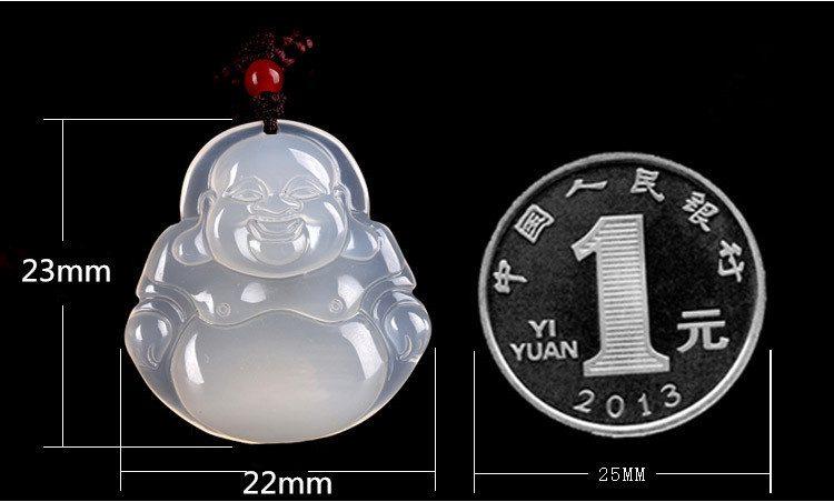 WHITE JADE BUDDHA PENDANT NECKLACE