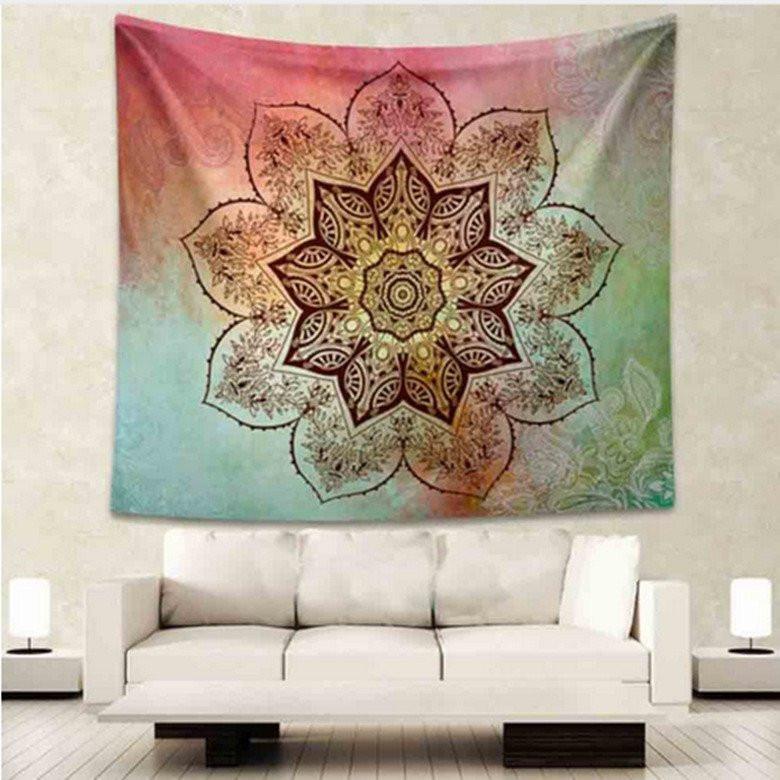 COLORFUL LOTUS TAPESTRY