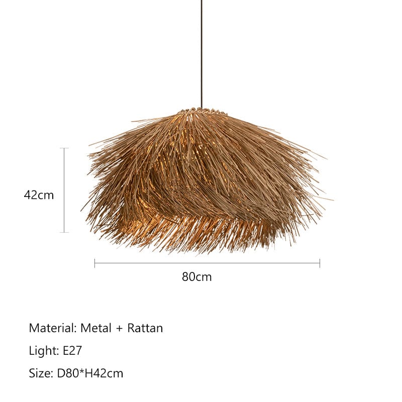 Japanese Woven Straw Pendant