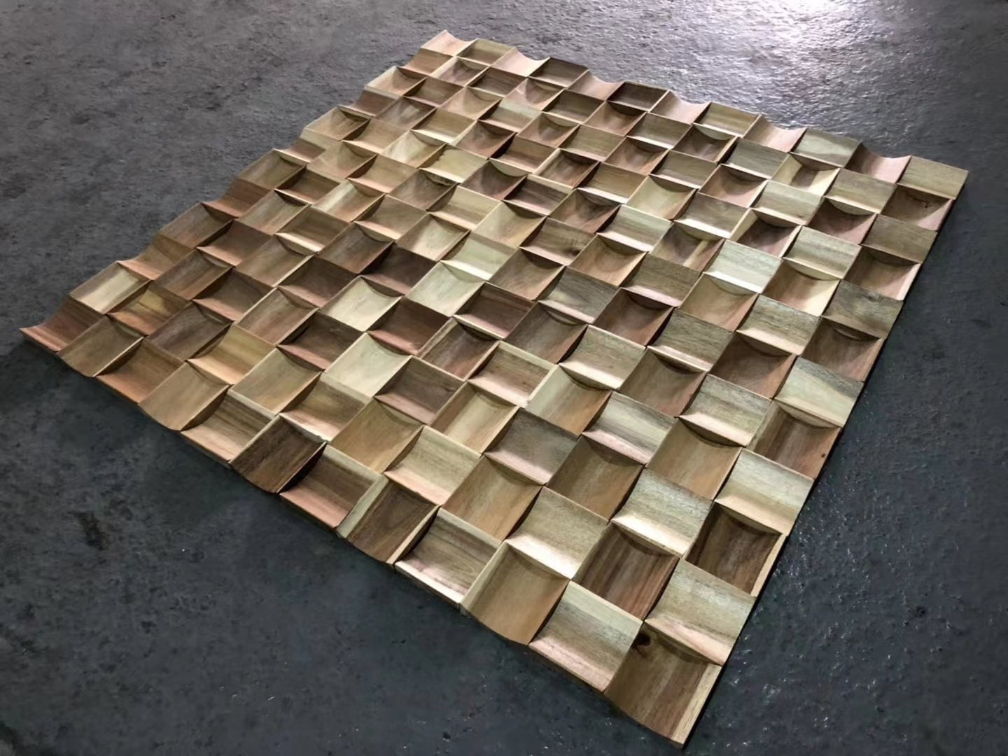 Weave Cube Wood Mosaic Wall Panel