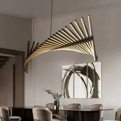 Spiral Rib Chandelier