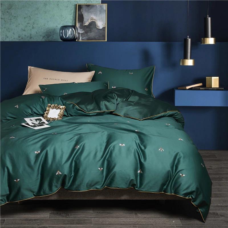 Bee Green Duvet Cover Set (Egyptian Cotton)