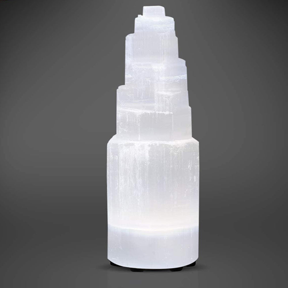 Selenite Crystal Lamp | Authentic Handmade Moroccan Selenite