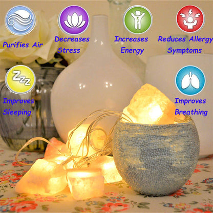 Crystal Stones Natural Pink Salt Lamp