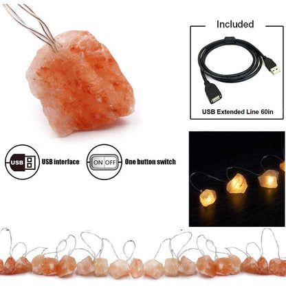 Crystal Stones Natural Pink Salt Lamp