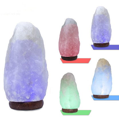 LED White-Color Changing Pure Himalayan | with USB Adaptor and Wooden Base