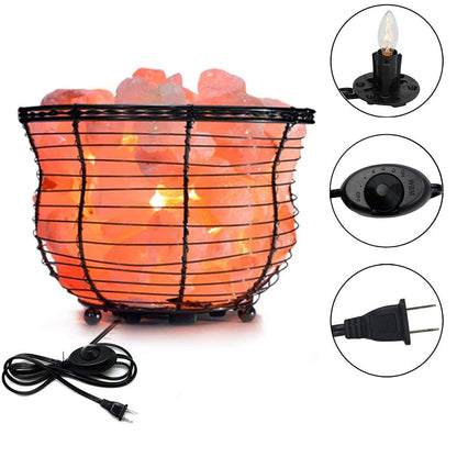 Tall Round Metal Basket Lamp