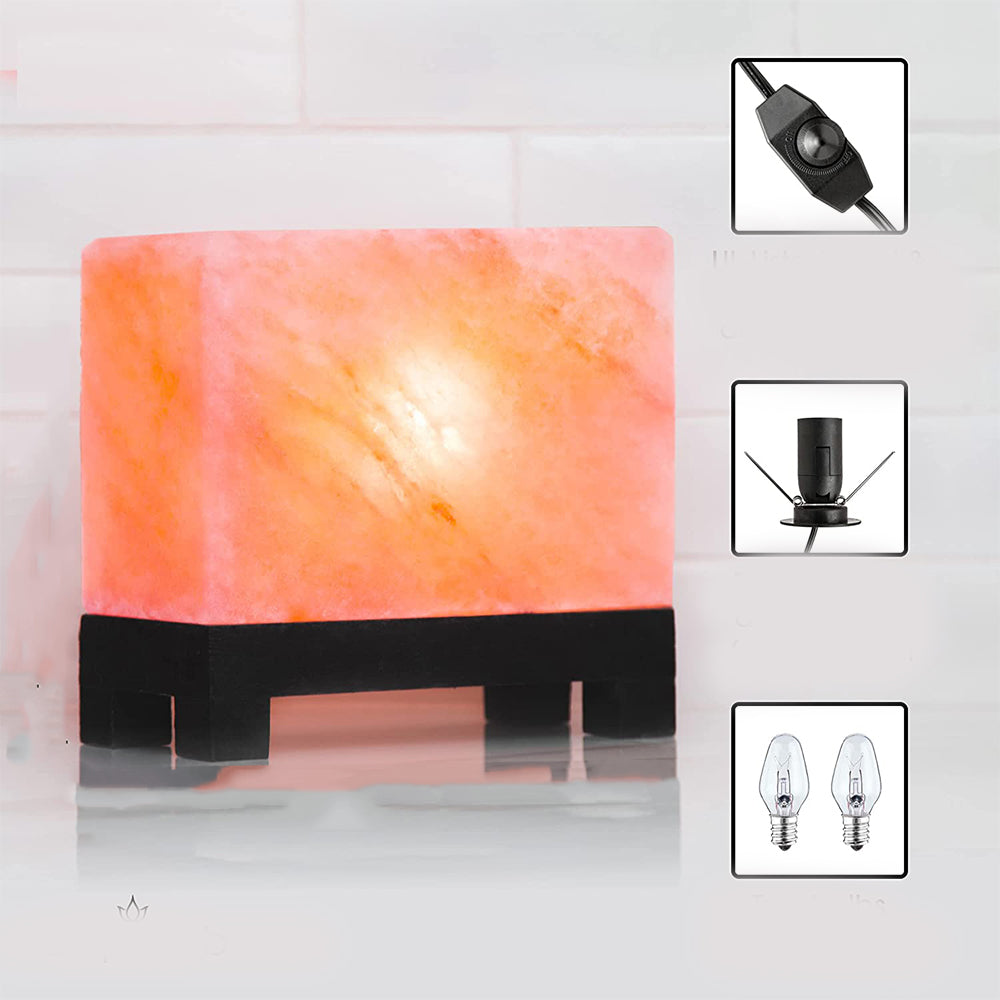 Rectangle Rare Pink Crystal Lamp