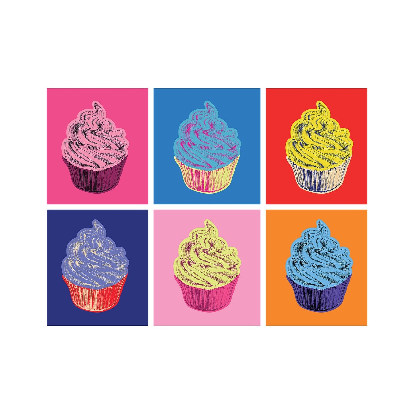 Cupcake Pop Art Illustration