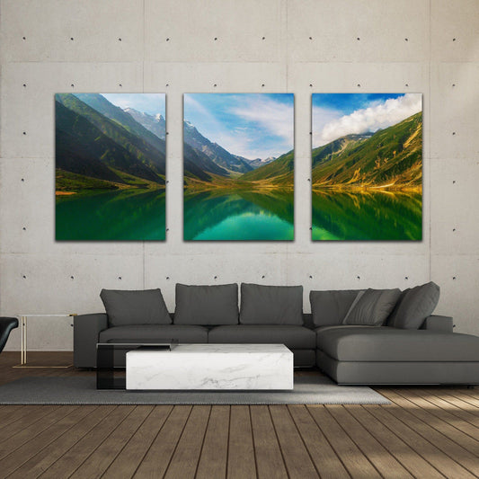 Green Lake Mountain Stretched Canvas