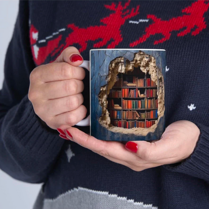 3D Bookshelf Mug