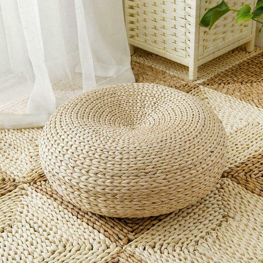 Straw Mat Chair Seat Pad Pillow