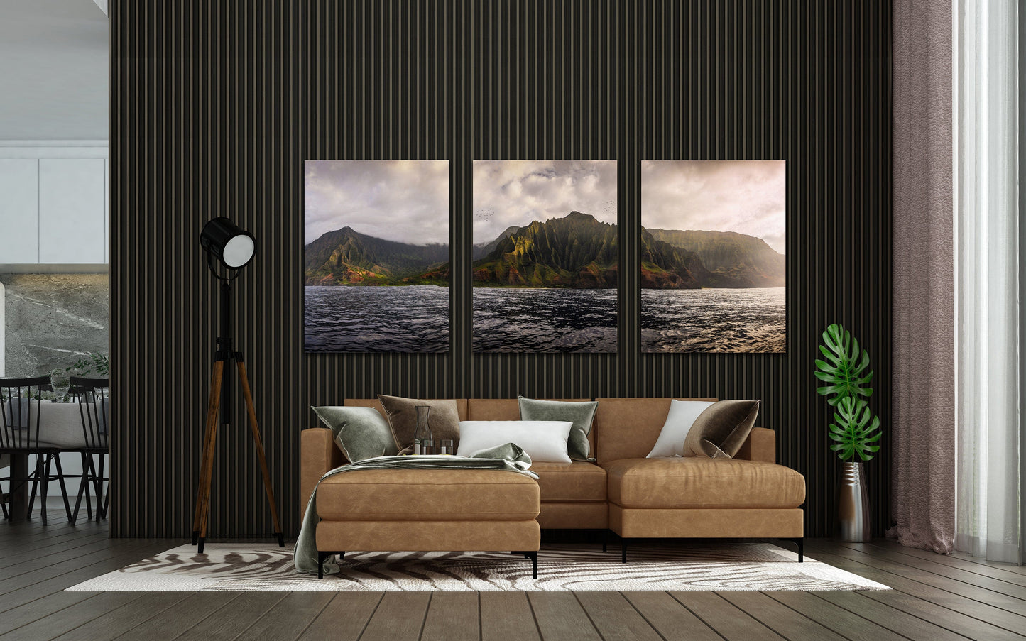 Panoramic View of Mountain Stretched Canvas