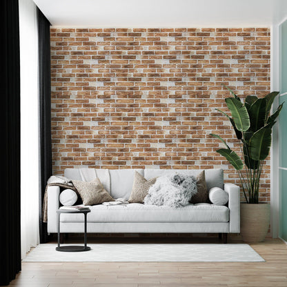 Faux Brown Brick Wall Panel