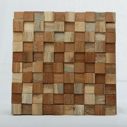 Cubix Rue Wood Mosaic Wall Panel