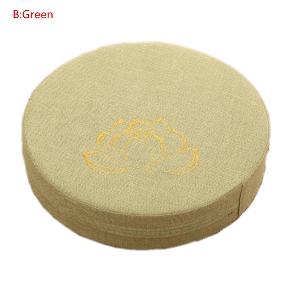 Round Linen Seat Cushion